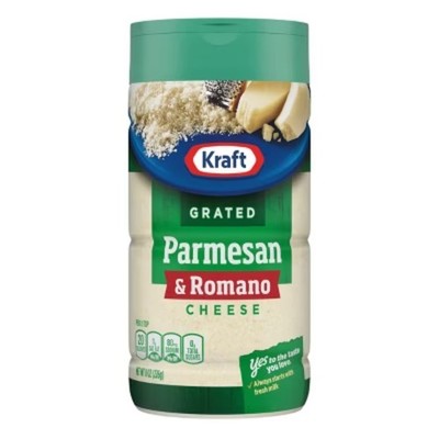 Kraft 100% Grated Parmesan & Romano Cheese 8oz