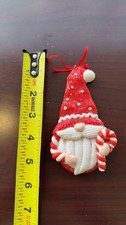 Santa Claus Christmas Ornament with Candy Cane