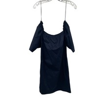 Zara Trafaluc Collection Off Shoulder Shift Dress Navy Size Medium Pockets New