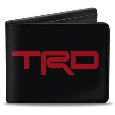 Bi-Fold Wallet Toyota Racing Development TRD Logo Blocks Split Black/Red