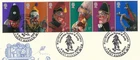 Punch and Judy GB Used stamps ex FDC Covent Garden SPECIAL ON PIECE (50042)