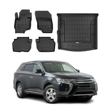 OMAC Fußmatten & Kofferraumwanne für Mitsubishi Outlander PHEV 2014-2025 Gummi