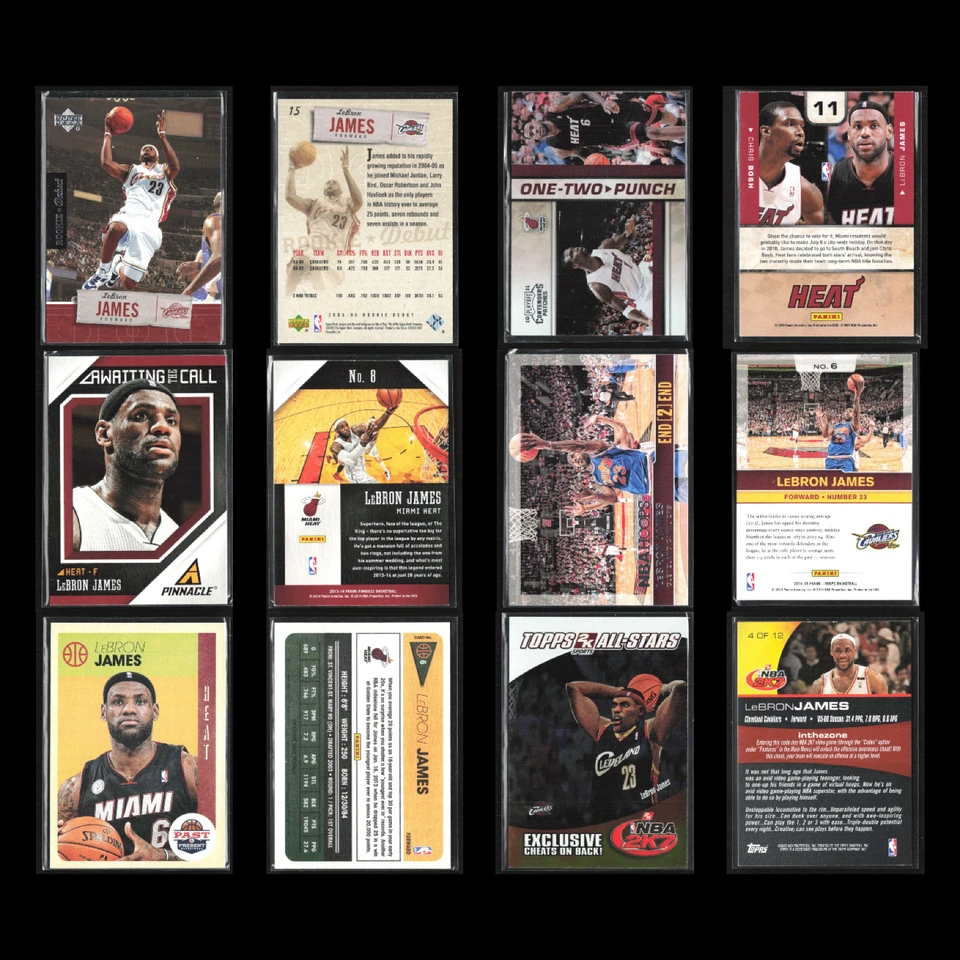 Lote de 50 tarjetas de baloncesto LeBron James 2017 Donruss Cleveland Cavaliers conjunto NBA casi nuevo Foto 4 de 4