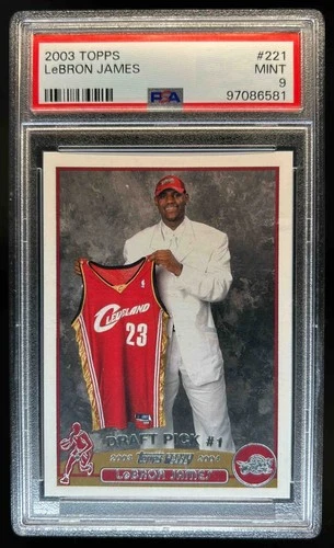 2003-04 Topps LeBron James Rookie RC #221 Cavaliers PSA 9