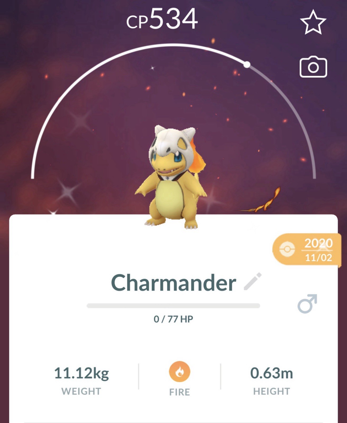 Shiny Charmander Cubone Costume LUCKY Pokemon Halloween Go Same/30 day Pokémon