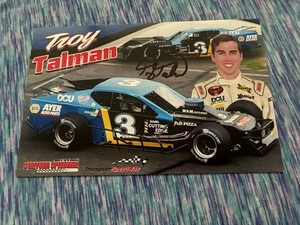 Troy Talman autographed Sk Modified Racing Hero Card. Stafford Speedway.  