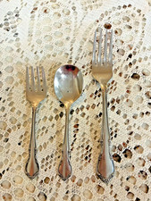 Set Of 3 Oneida ToddleTime Spoon  Forks 4.25", 5.75  stainless