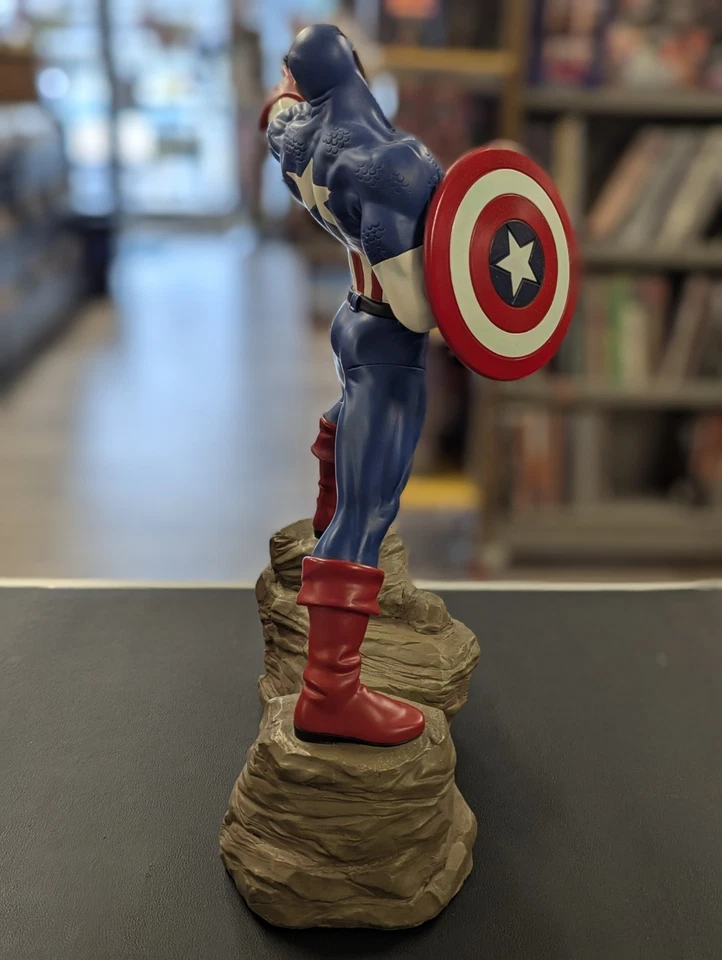 Estatua Hard Hero Capitán América 15" porcelana fundida prueba artista 15/100 2005 Foto 3 de 4