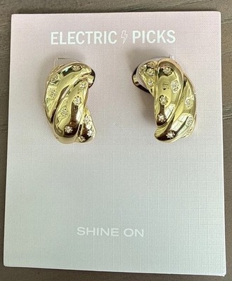 Electric Picks Earrings With Star  diamonds  New 