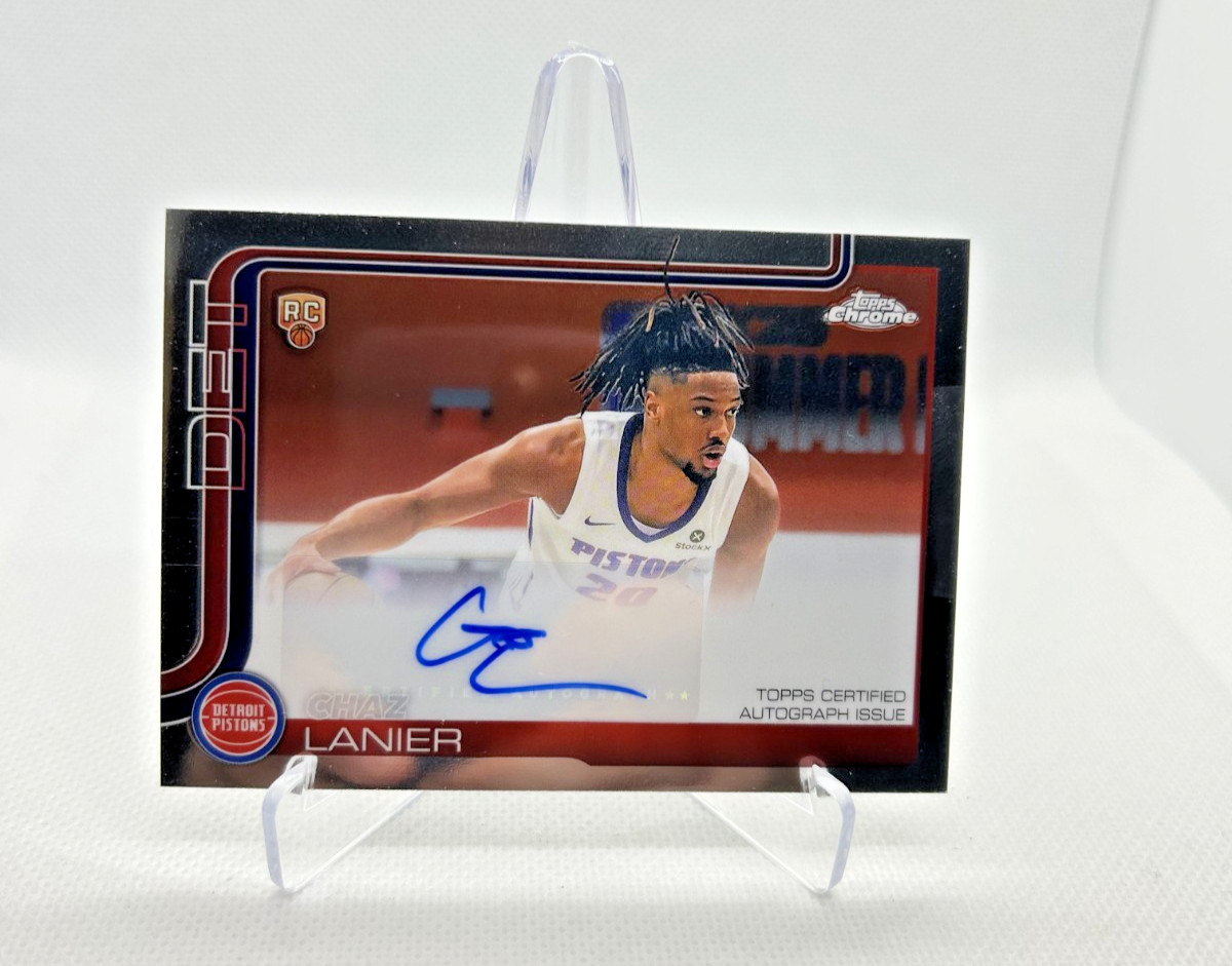 Chaz Lanier -  2025-26 Topps Chrome Rookie Autographs #TCARCL - Detroit Pistons