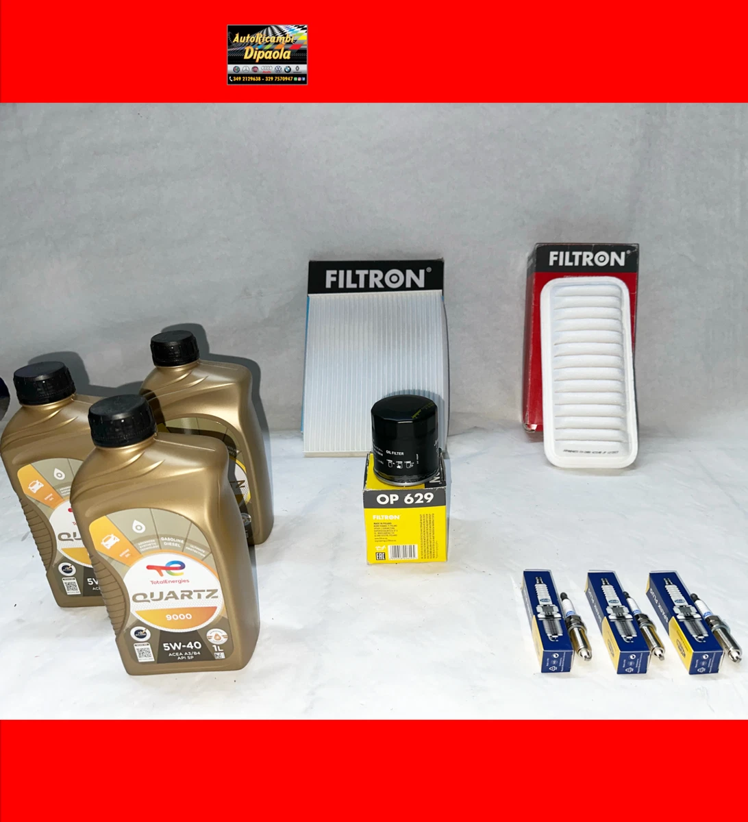 Kit Tagliando TOYOTA Aygo 1.0 2005-2014 - 4L Olio + 3 Filtri Completo