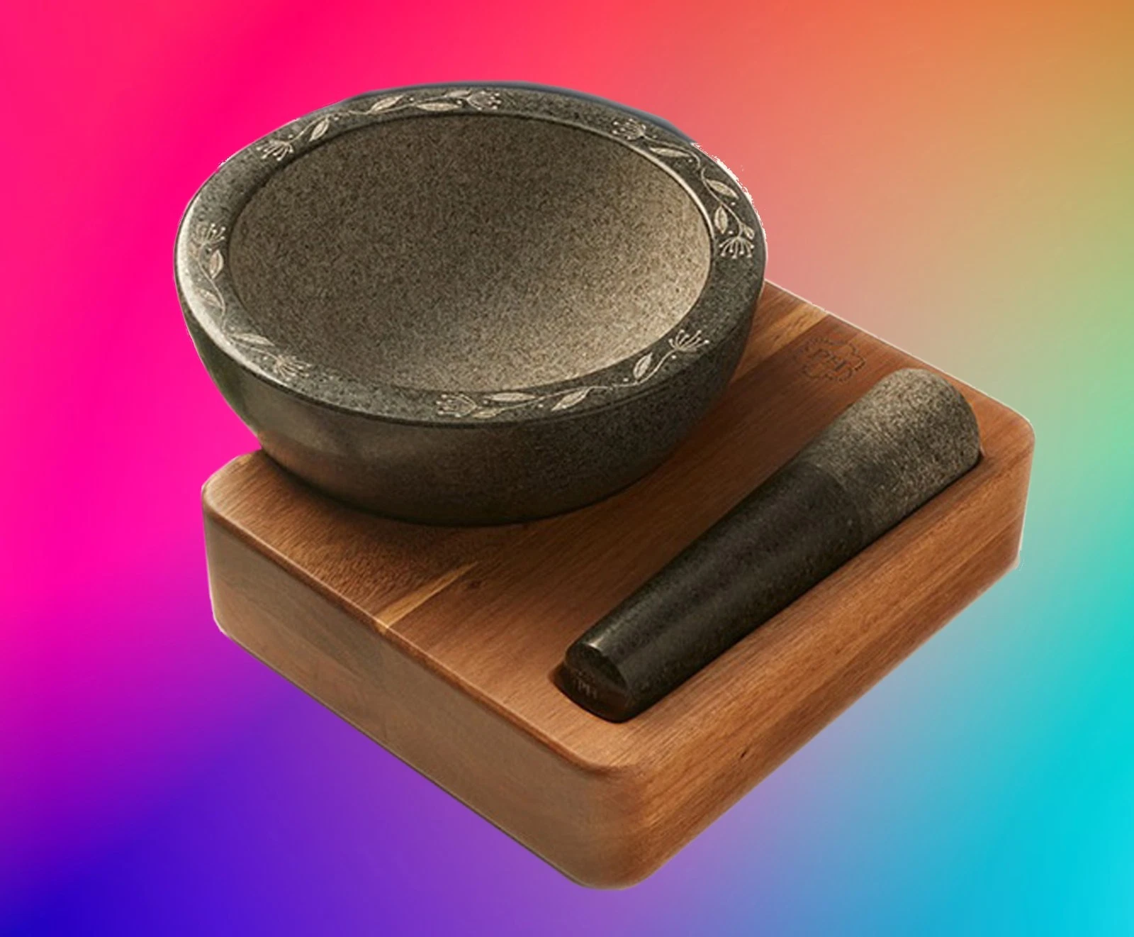 Princess House Wildflower Mortar & Pestle with base (10163)