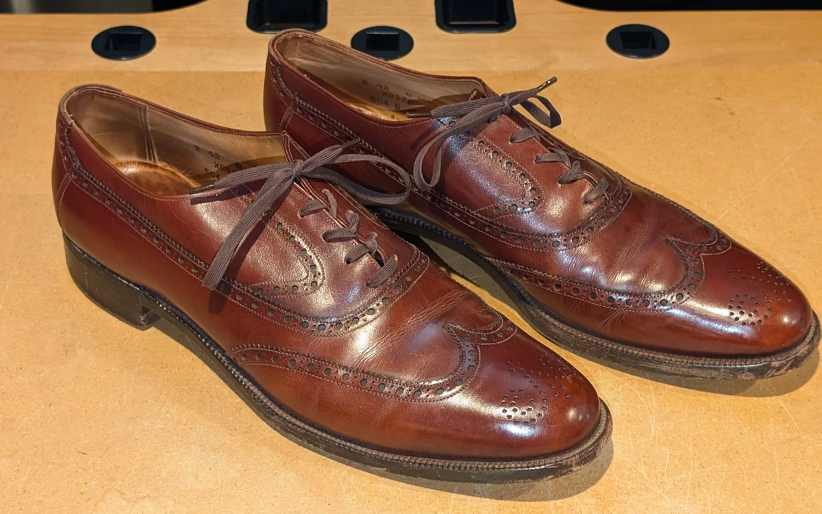 Brooks Brothers English Wingtip Brown Leather US 7 C Eur 40 C Dress  England Men Brooks Brothers Wingtip Solid Dress Shoes for Men for sale  main image 4