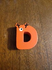 FAO Schwarz Wood Puzzle Learning Letters Animal Alphabet Board Replacement "D"