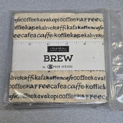 Brew Deb Strain Moda Fabrics Charm Pack 5'' Squares Coffee Cafe