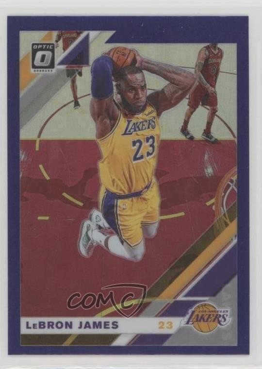 2019-20 Panini Donruss Optic Purple Prizm LeBron James #60 m9g