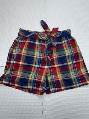 Polo Ralph Lauren Woman s Multicolor Plaid Shorts Size Small NWOT Free Ship