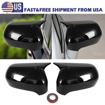Glossy Black Side Rearview Rear View Mirror Covers For Honda Civic 8th 2006-2011