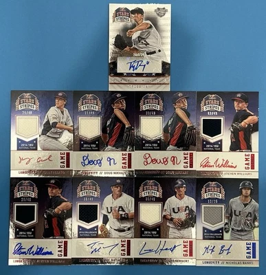 2015 Panini USA Stars & Stripes Auto/Jersey Lot (9) Banks/Nikhazy/Matheny/Jay - Image 1 of 4