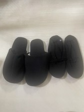 Gap Womens 5/6 XS-Sm Black Drawstring Adjustable Slipper House Shoes NWT A6497