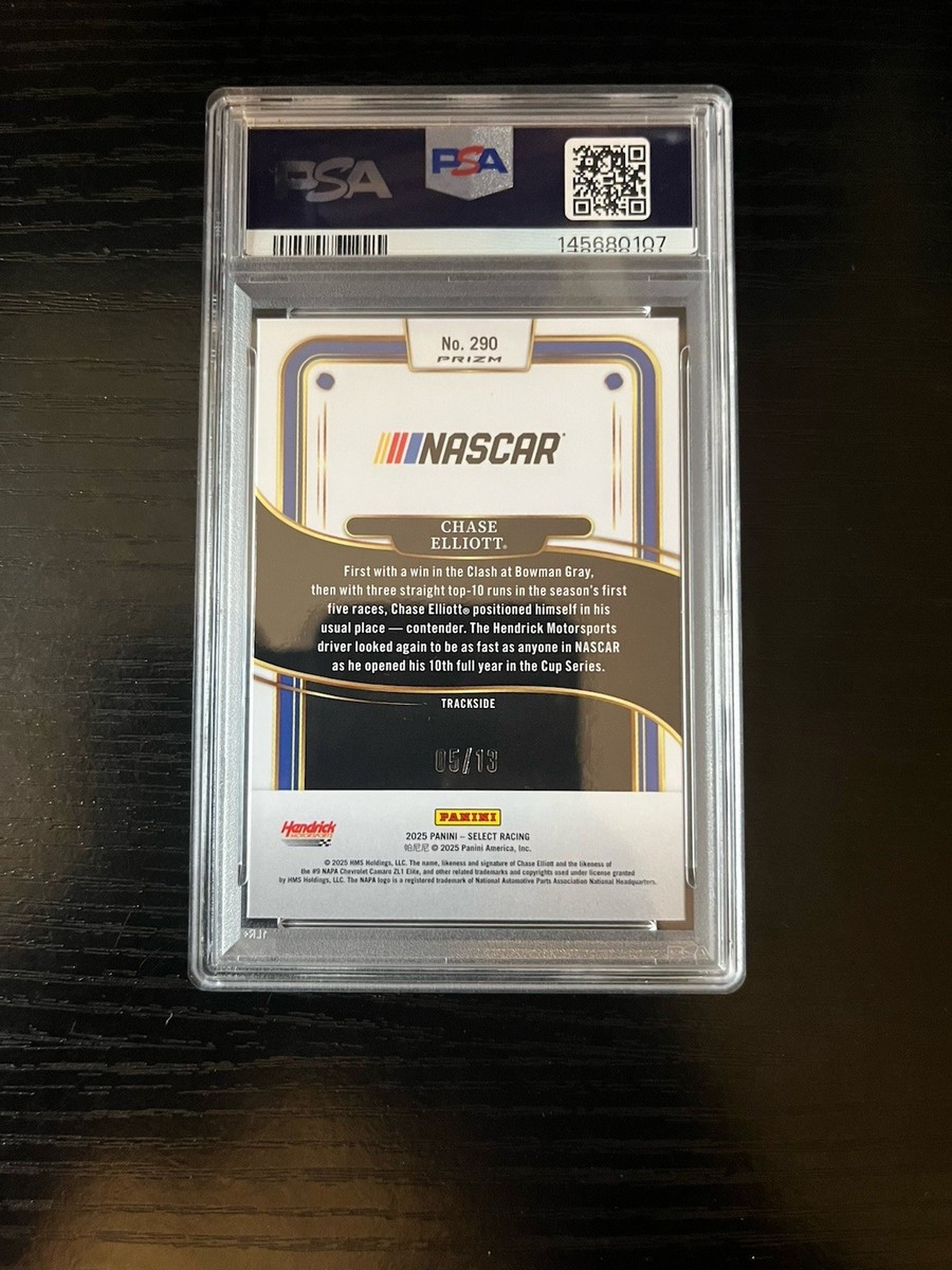 Chase Elliott 2025 Panini Select Trackside Gold Power Plaid 5/13