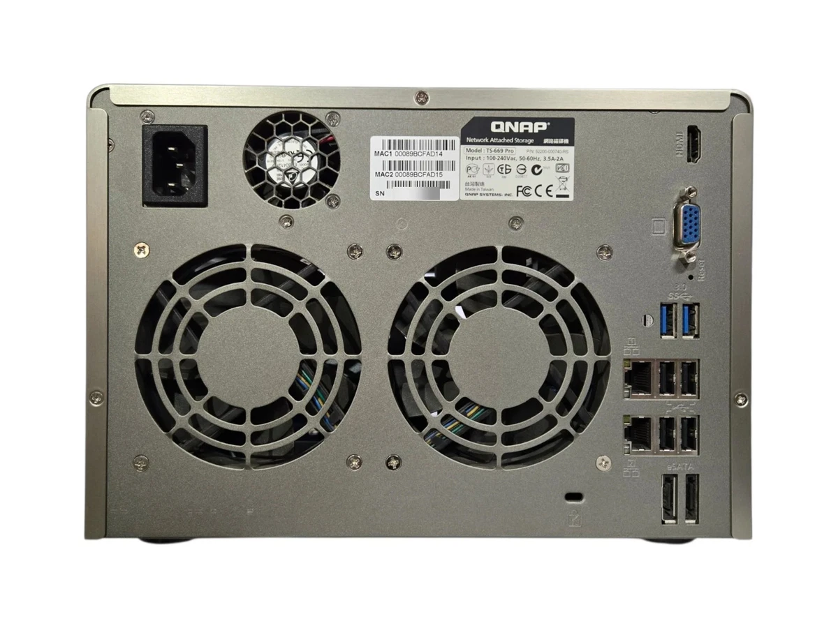 QNAP TS-669 Pro 6-Bay NAS Server - Dual Gigabit LAN HDMI eSATA (READ)