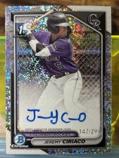 2024 Bowman Chrome - Prospect Autographs Jeremy Ciriaco #CPA-JC Speckle...
