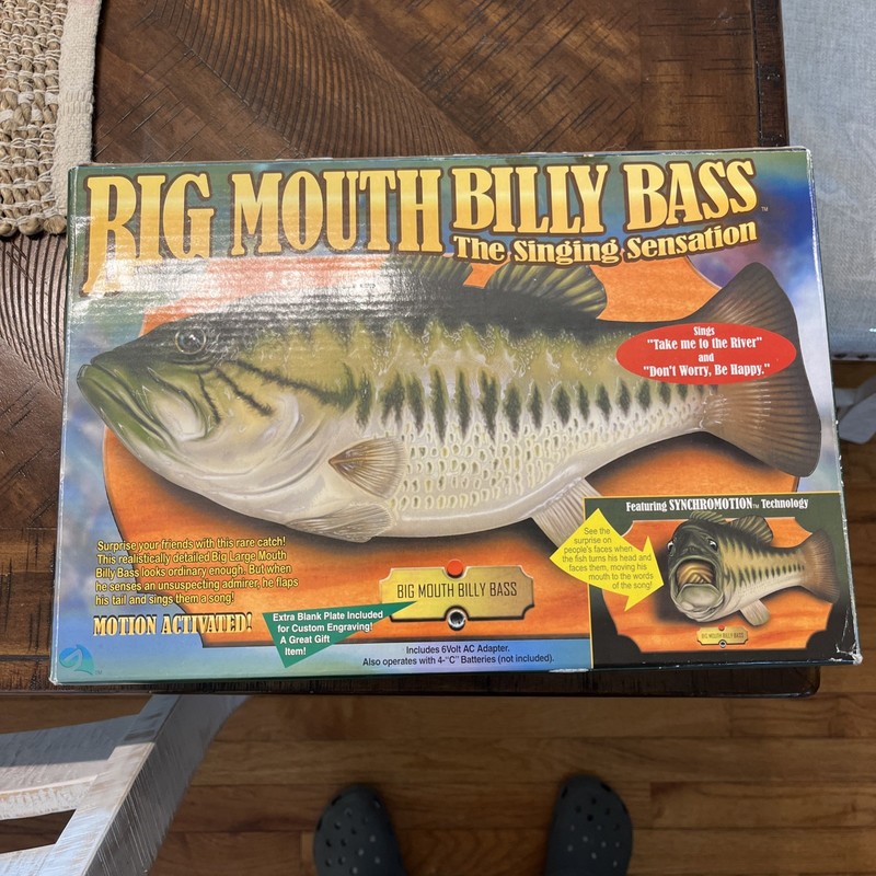 NEW IN BOX Gemmy Big Mouth Billy Bass 1998 Motion Activated Singing Fish Rare