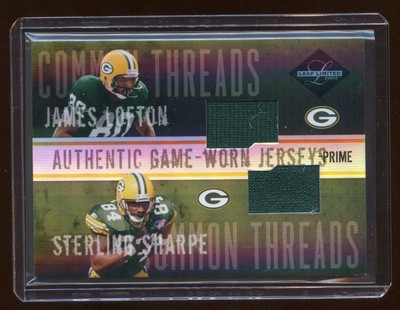 2004 Lead LIMITED JAMES LOFTON-STERLING SHARPE DUAL Gw PATCH Jersey #ed 10/10