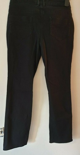 South Denim Jeans Damen Größe 12R Schwarz Pippa Gerades Bein Knopfleiste 4 Taschen - Bild 3 von 4