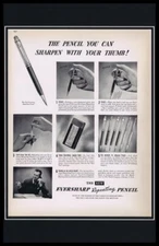1937 Eversharp Pencil Framed 11x17 ORIGINAL Vintage Advertising Poster