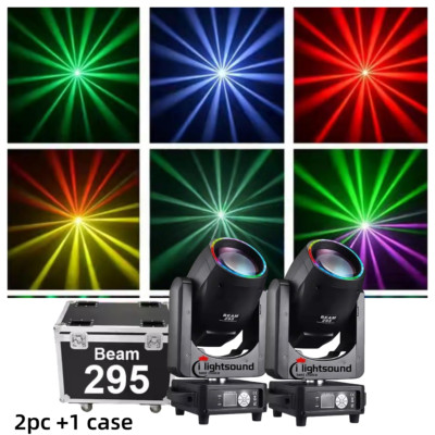2pc 295W Moving Head Beam Light 14R Prisms gobo moving light +LED rings +case