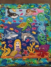 Under the Sea Applique Baby Quilt, 36" X 31"
