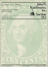 The Frank S. Levi, Jr. Collection - 10c 1855 Issue, JW Kaufmann, Oct. 29, 1985