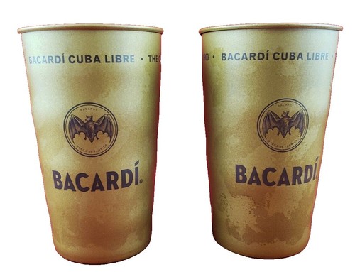 Bacardi Gold Tone Bat Logo Pendant Key Chain | eBay