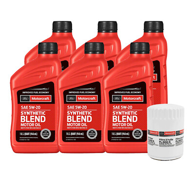 Motorcraft OEM Engine Oil Change SAE 5W-20 Kit Ford Ford Lincoln Mercury V6 V8