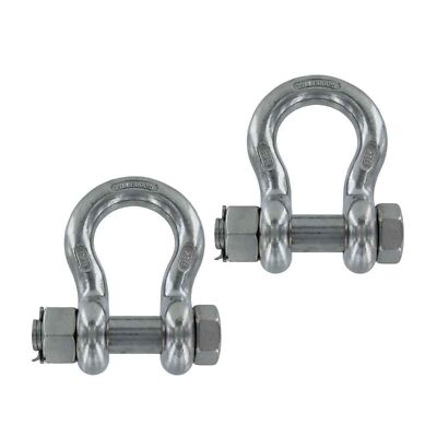3/4'' Stainless Steel Bolt Type Anchor Shackle Type 316 - 2 Pack