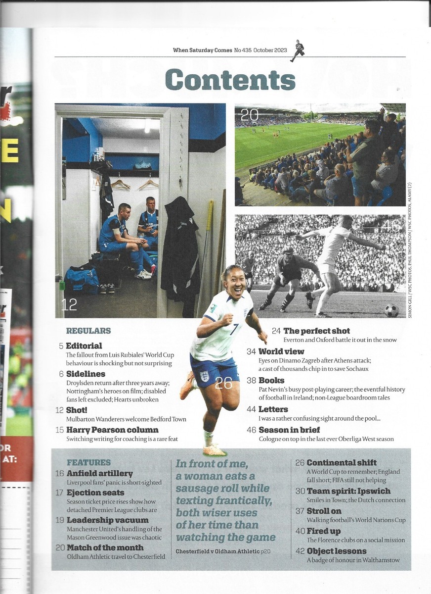 When Saturday Comes (WSC) magazine, October 2023, Issue 435 UK