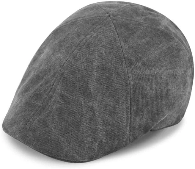 FIEBIG SINCE 1903 fiebig ® GATSBY FLATCAP SCHIRMMÜTZE WASHED COTTON BAUMWOLLE ANTHRAZIT TREND NEU