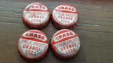 LOT 4 Vintage SODA POP BOTTLE CAPS~CRASS TRUE FRUIT~(Coca-Cola Line) Used