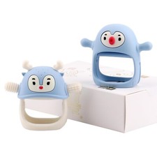 2 Pack Smily Mia Penguin Buddy Never Drop Silicone Teething Toys for Babies 3M 