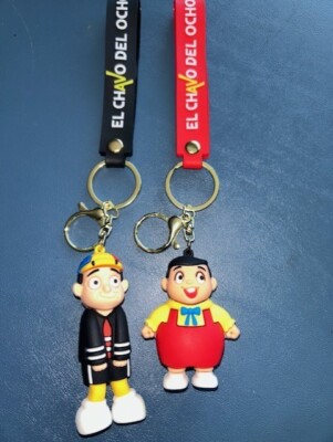 3D PVC Key Chains Backpack Charms Mini El Chavo Del Ocho Figures Set of 2   (59)
