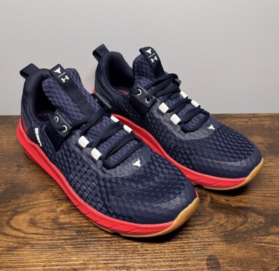 Under Armour Project Rock BSR 4 UA Blue Red Mens Cross Training Shoe New