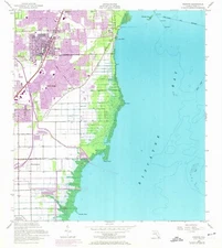 Perrine, FL, Topographic Map, 1956, USGS – Premium Matte Print – Historic FL Lan