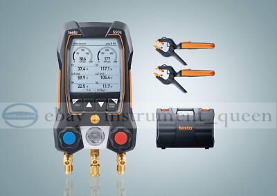 Testo 550s Smart Kit Digital Manifold wireless clamp temperature probe 0564 5502