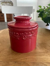 Butter Bell Crock The Original Butter Bell Crock by L. Tremain Red Vine Pattern