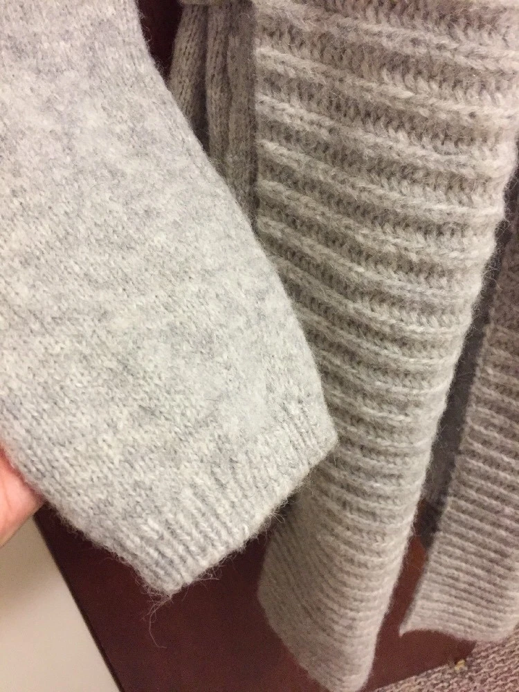 MAISON MARGIELA Raro cappotto maglione lungo sciarpa attaccata spessa Maison Martin Margiela