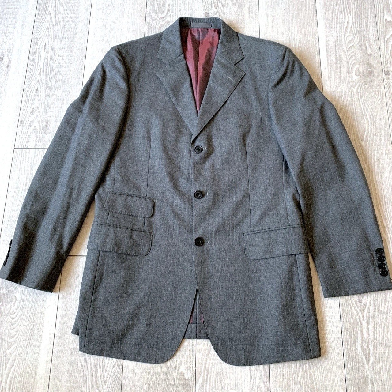 Giacca sartoriale Burberrys of London Classics gessato 3B grigio 40R Giappone