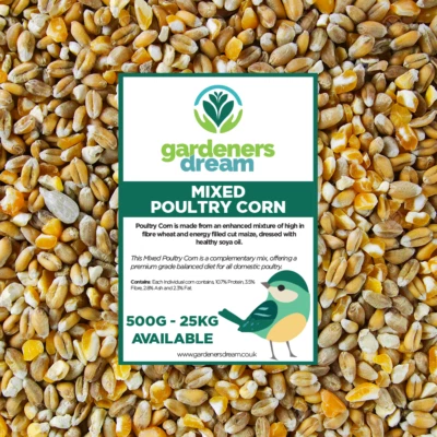 GardenersDream Mixed Poultry Corn - Deluxe Feed For Chicken Geese Duck Seed Food