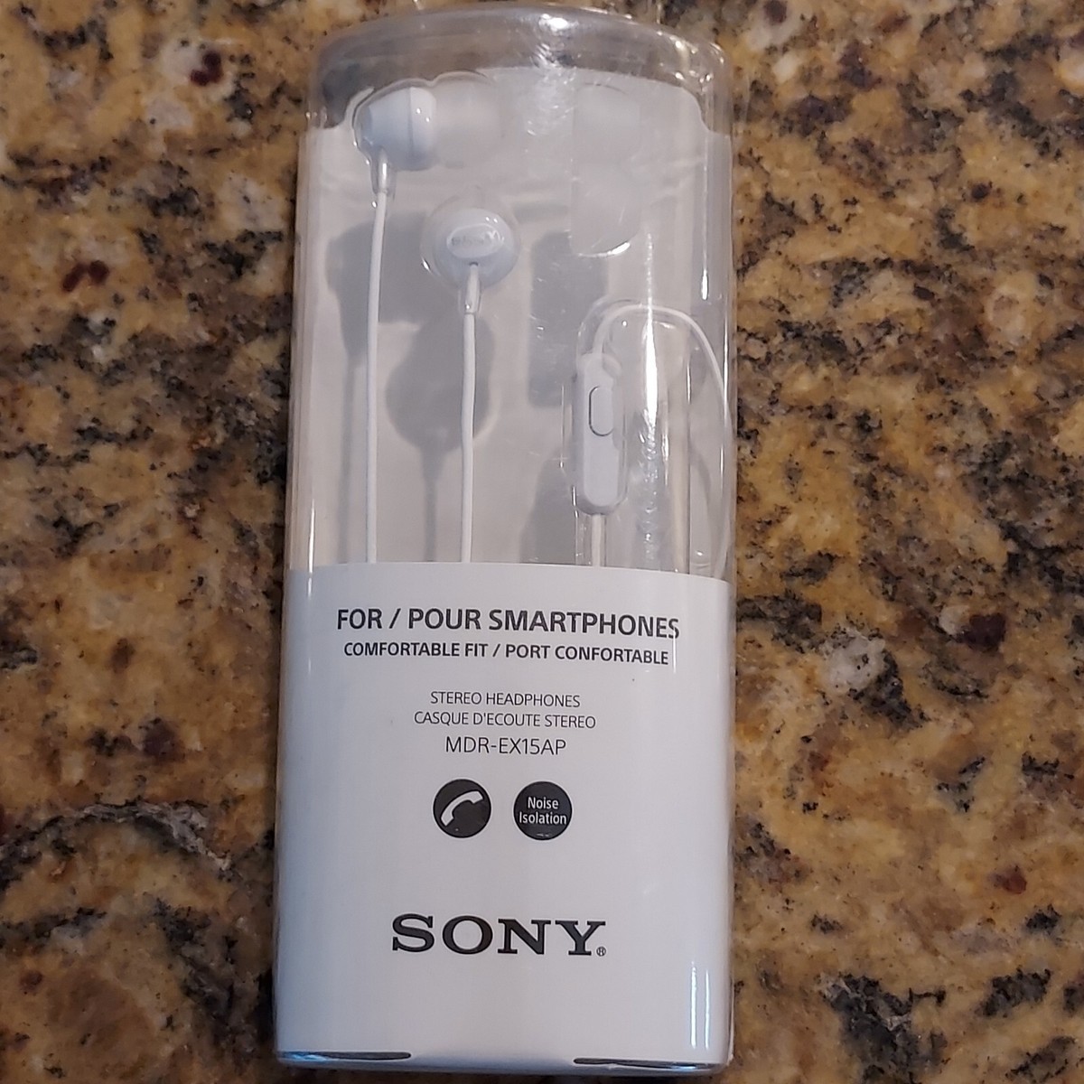 Sony Stereo Headphones For Smartphones Noise Isolation MDR-EX15AP